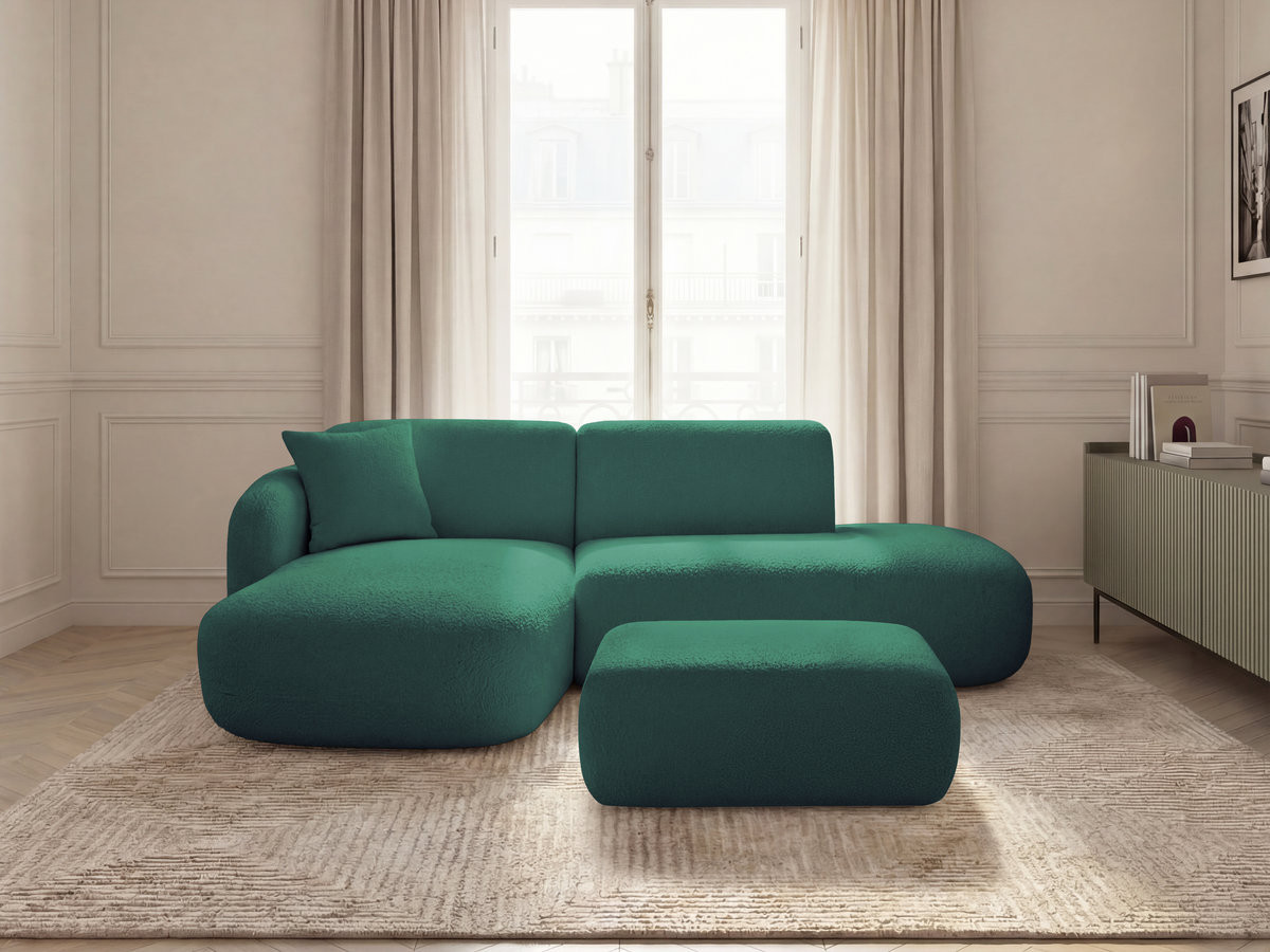 Canapé d'angle modulable ANDA vert foncé — vue 4