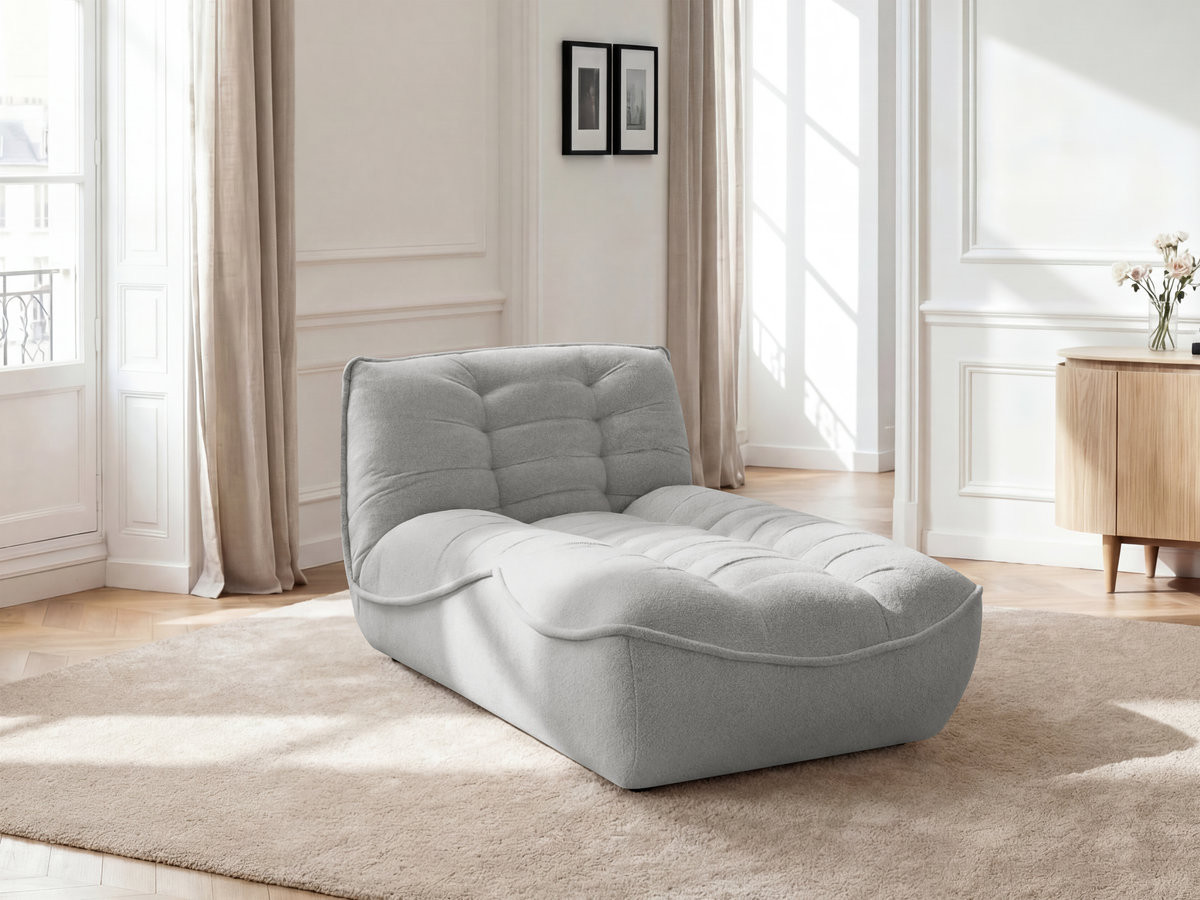 Chaise longue voor de modulaire bank SERENA, gemęleerde stof