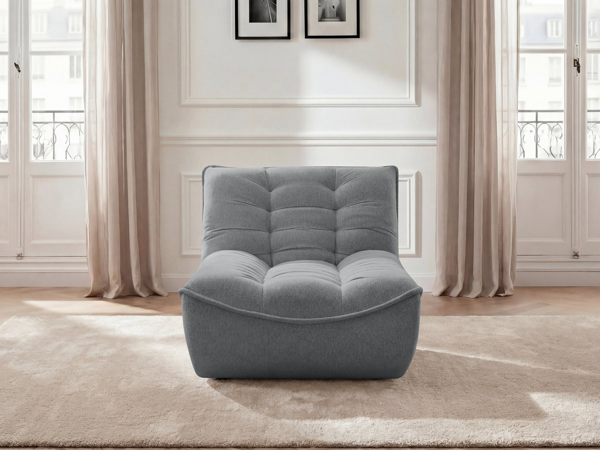 Chaise longue voor de modulaire bank SERENA, gemęleerde stof