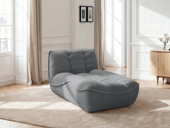 Méridienne pour canapé modulable SERENA tissu chiné