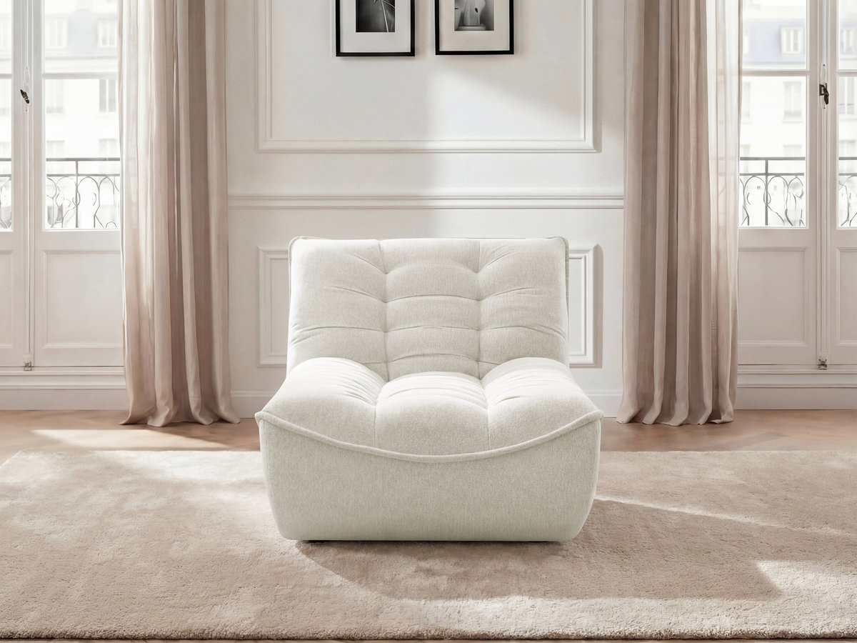 Chaise longue voor de modulaire bank SERENA, gemęleerde stof