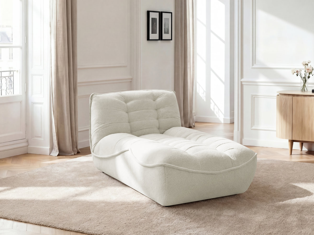 Chaise longue voor de modulaire bank SERENA, gemęleerde stof