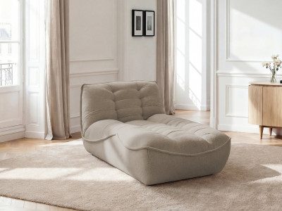 Méridienne pour canapé modulable SERENA tissu chiné