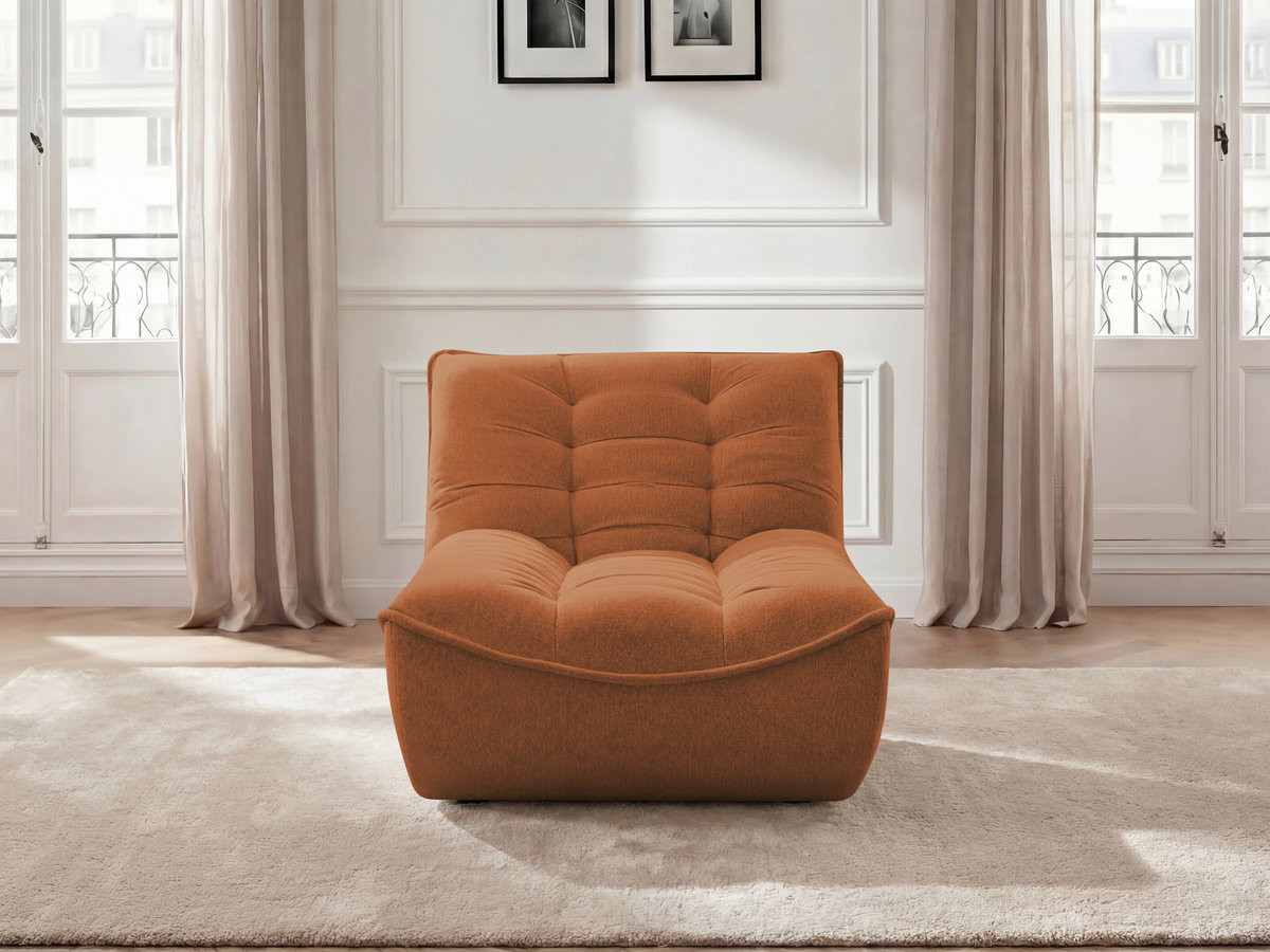 Chaise longue voor de modulaire bank SERENA, gemęleerde stof