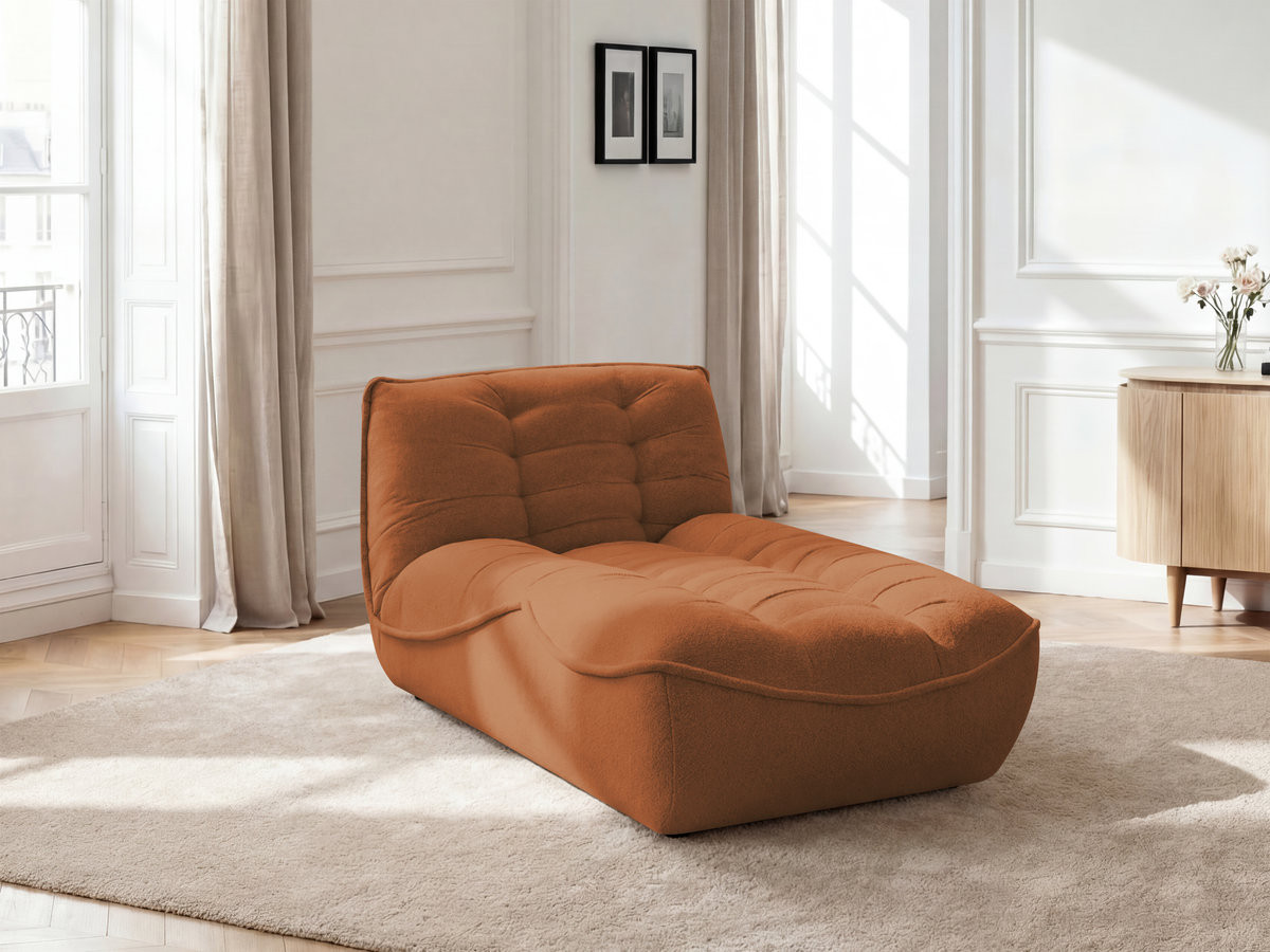 Méridienne pour canapé modulable SERENA chiné orange