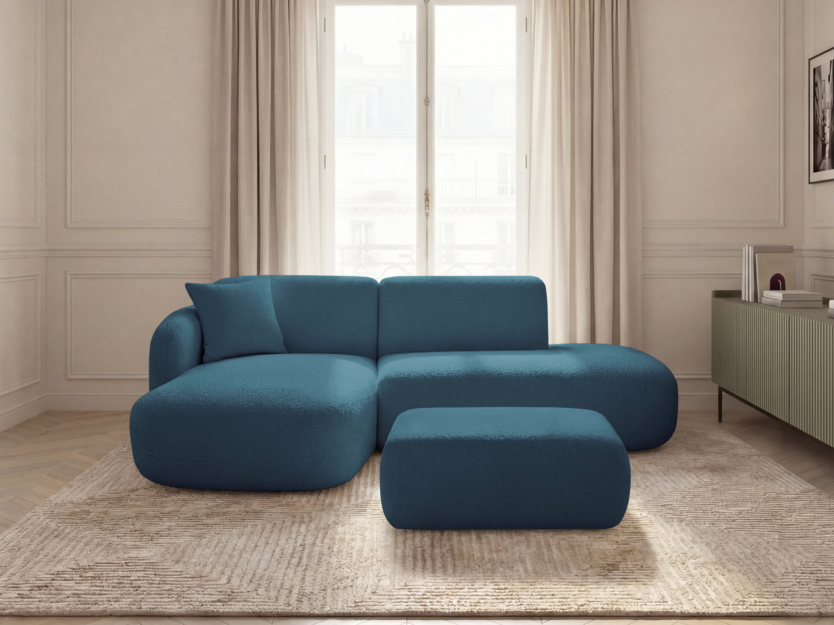 Canapé d'angle modulable ANDA bleu clair — vue 4