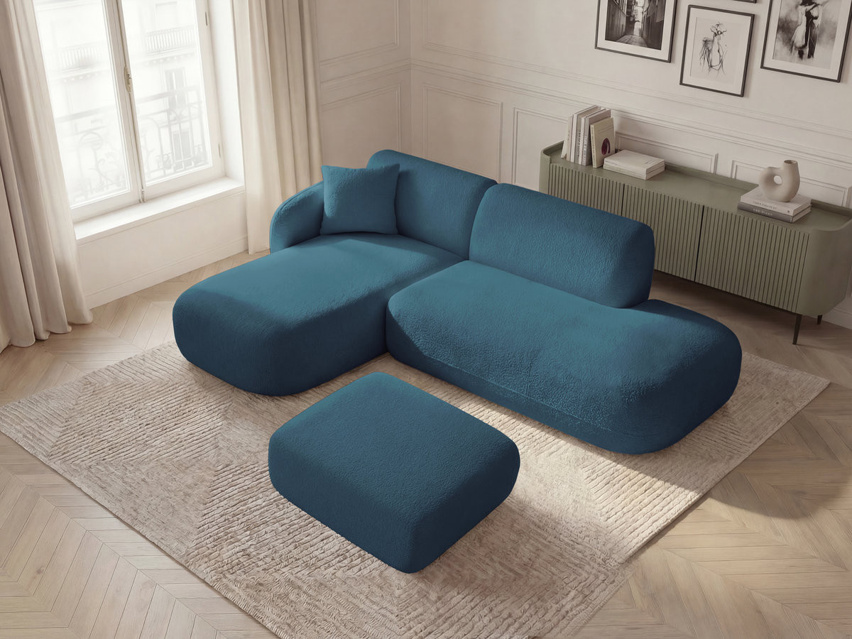 Canapé d'angle modulable ANDA bleu clair — vue 5