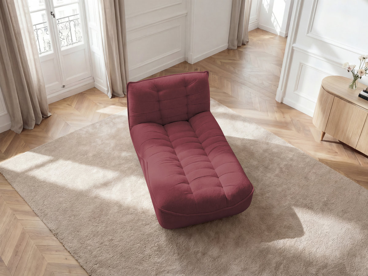 Méridienne pour canapé modulable SERENA chiné rouge — vue 5