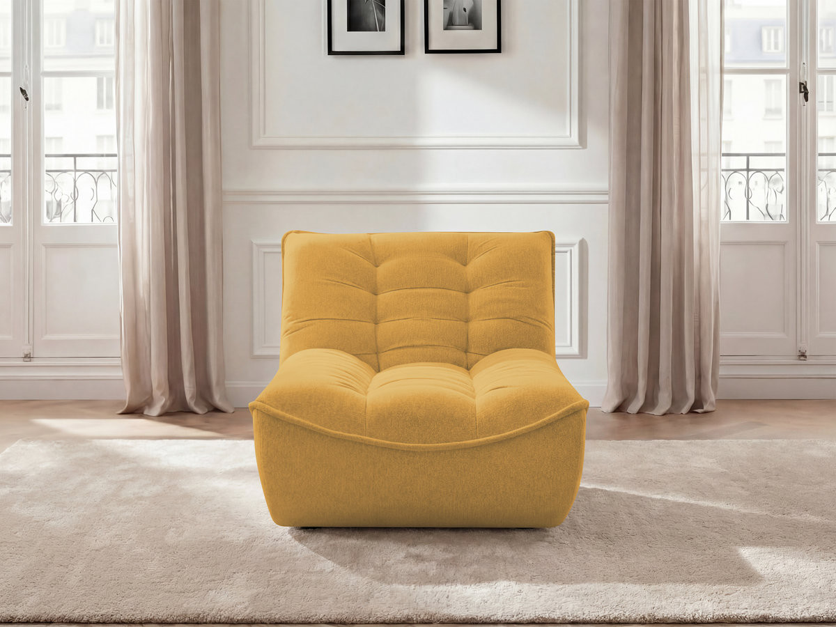 Chaise longue voor de modulaire bank SERENA, gemęleerde stof