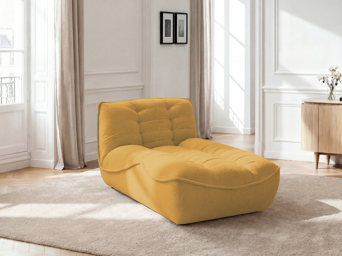 Chaise longue voor de modulaire bank SERENA, gemęleerde stof