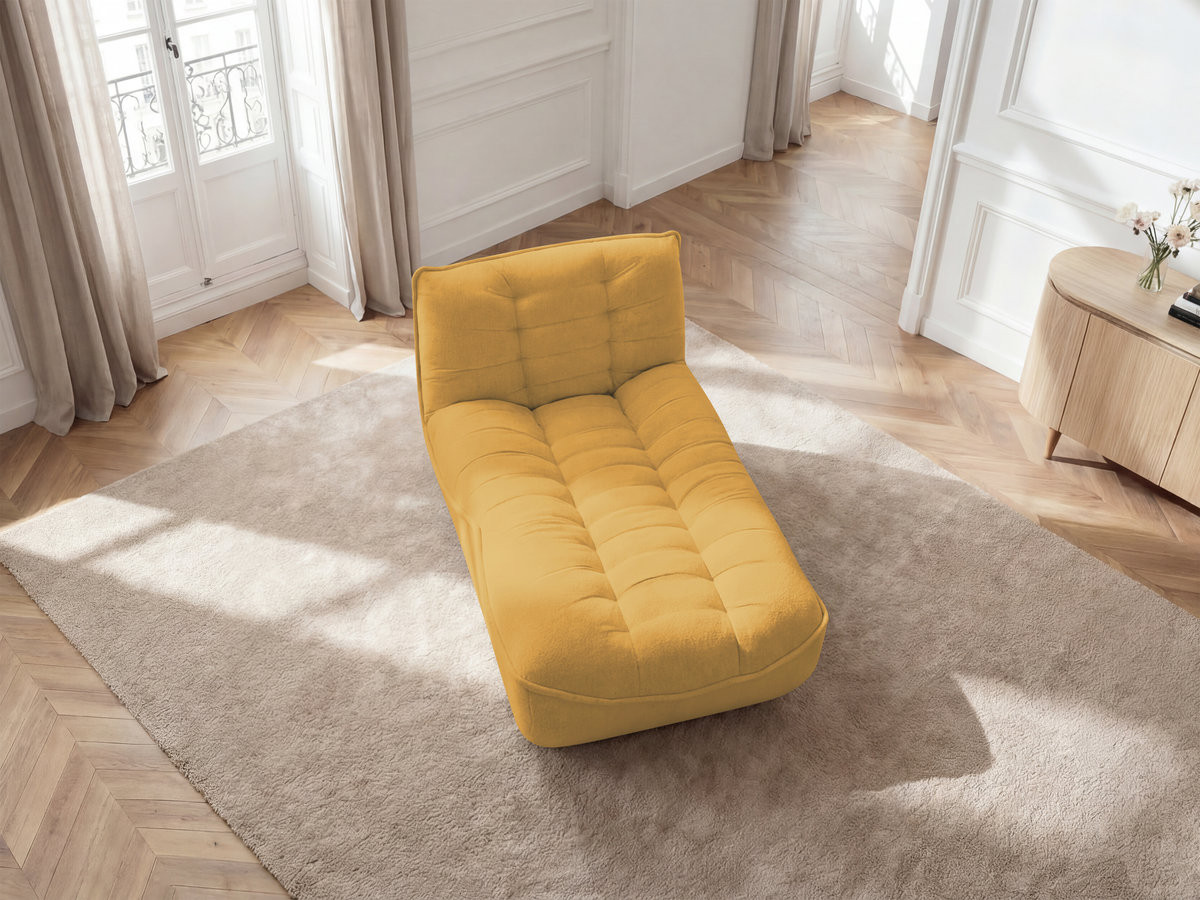 Méridienne pour canapé modulable SERENA chiné jaune — vue 5