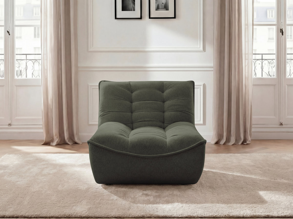 Chaise longue voor de modulaire bank SERENA, gemęleerde stof