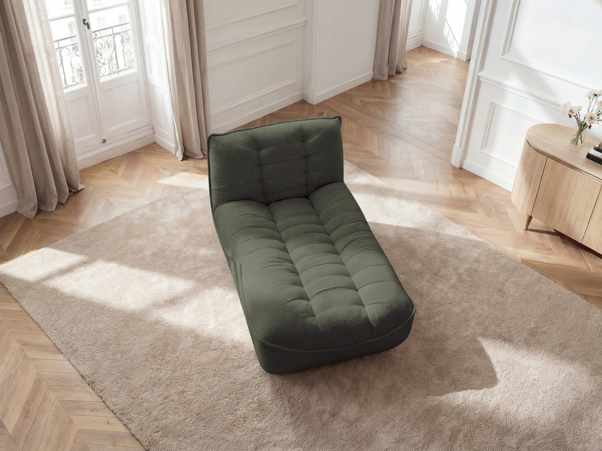 Méridienne pour canapé modulable SERENA chiné vert — vue 5