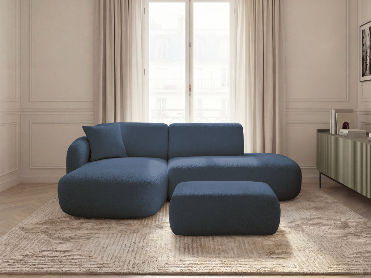 Canapé d'angle modulable ANDA bleu foncé — vue 4