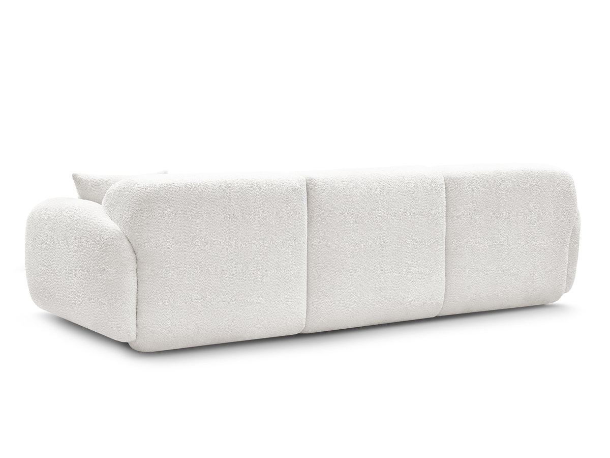 Canapé d'angle fixe modulable ANDA tissu chenille