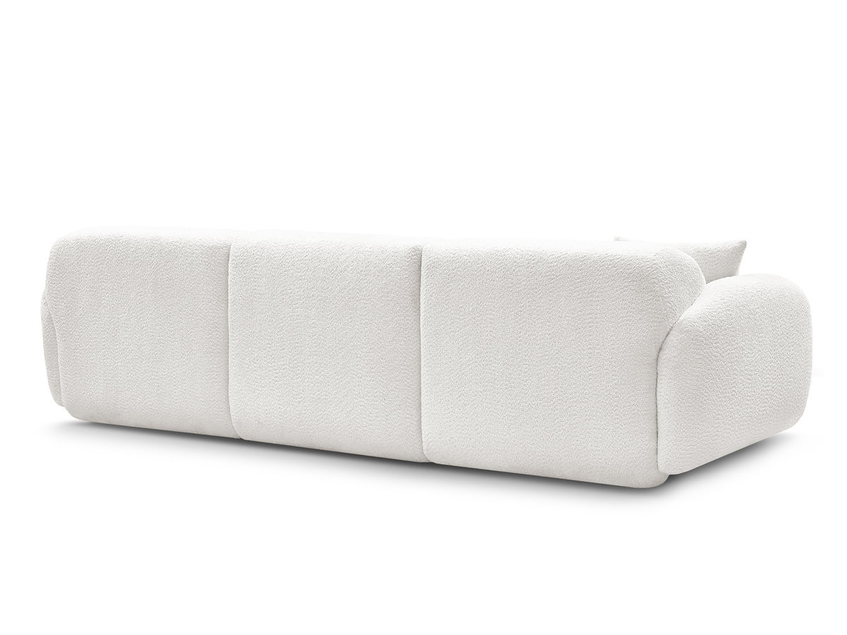 Canapé d'angle fixe modulable ANDA tissu chenille