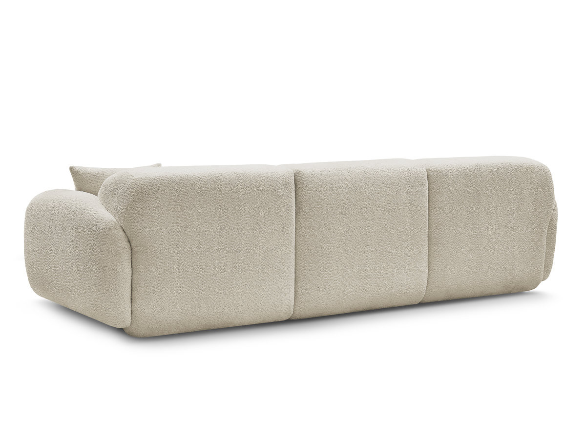 Canapé d'angle fixe modulable ANDA tissu chenille