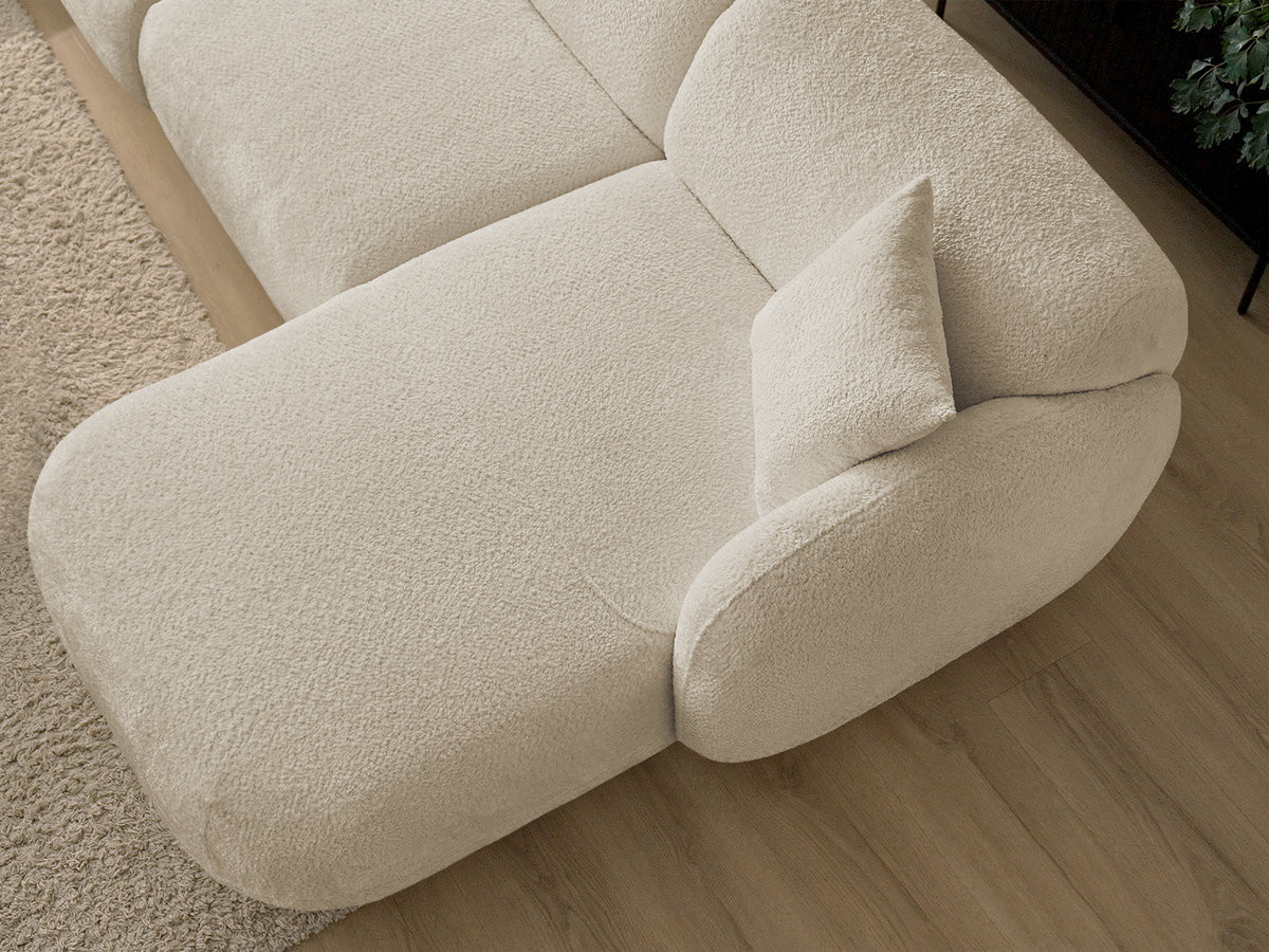 Canapé d'angle fixe modulable ANDA tissu chenille | BOBOCHIC