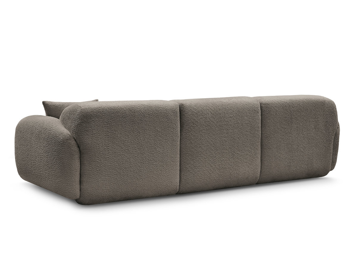 Canapé d'angle fixe modulable ANDA tissu chenille