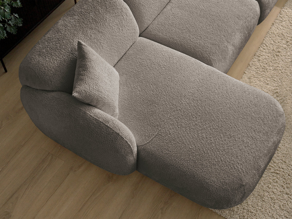 Canapé d'angle modulable ANDA chenille taupe — vue 6