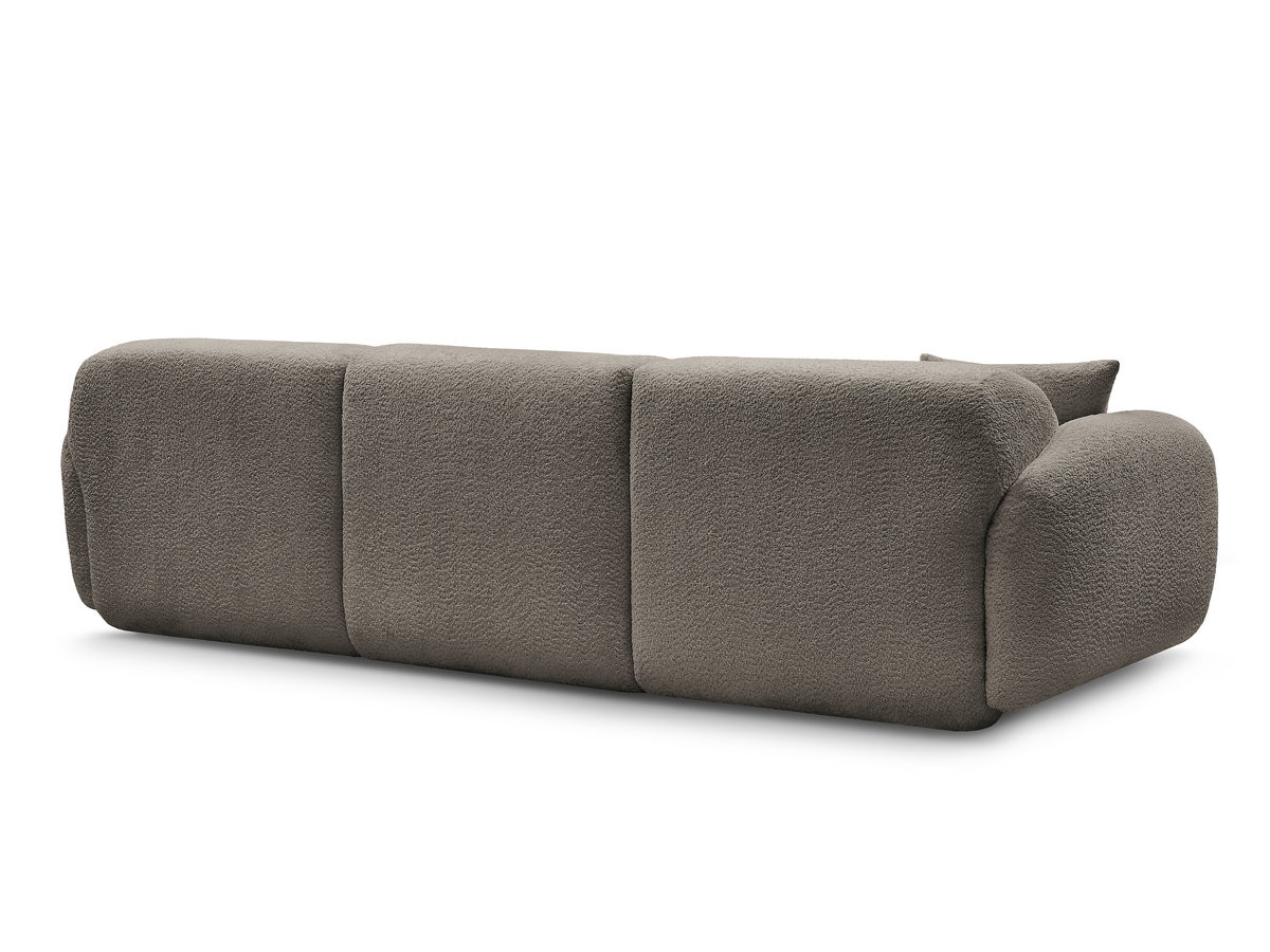 Canapé d'angle fixe modulable ANDA tissu chenille