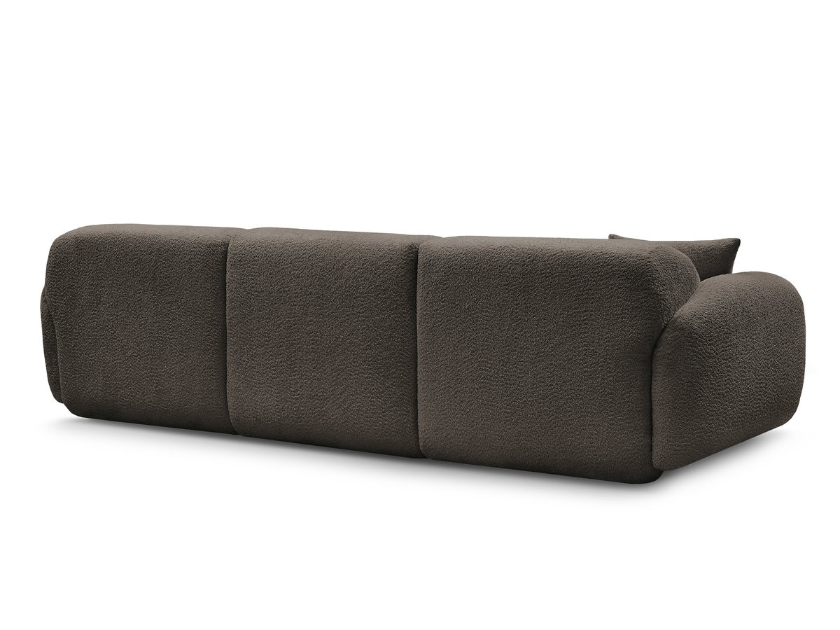 Canapé d'angle fixe modulable ANDA tissu chenille