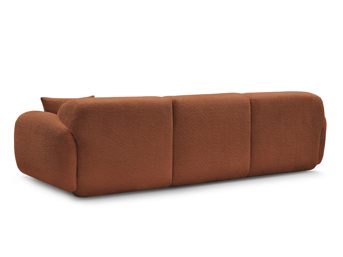 Canapé d'angle fixe modulable ANDA tissu chenille