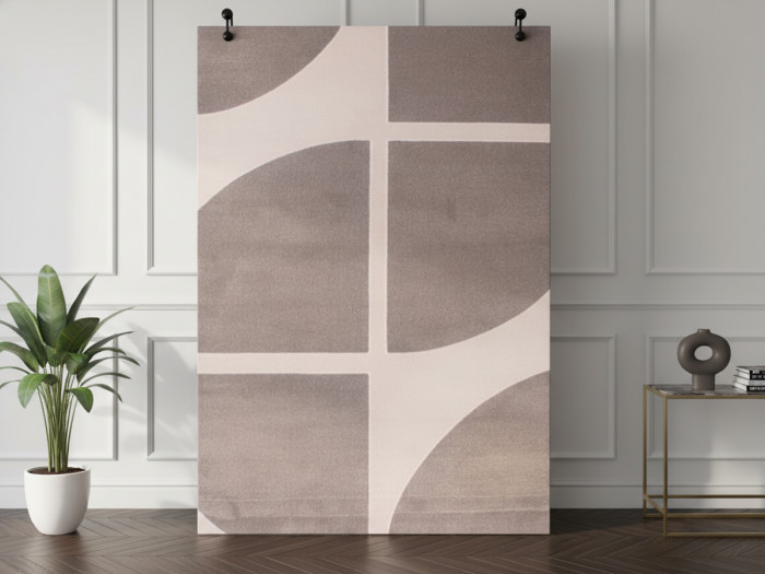 Tapis poils court MAXINE motif géometrique