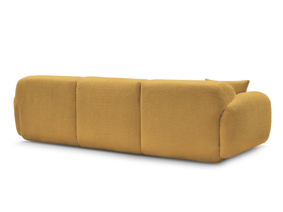 Canapé d'angle fixe modulable ANDA tissu chenille