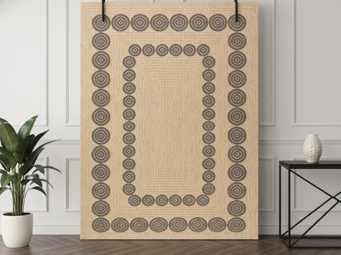 Tapis poils ras NAMA aspect jute