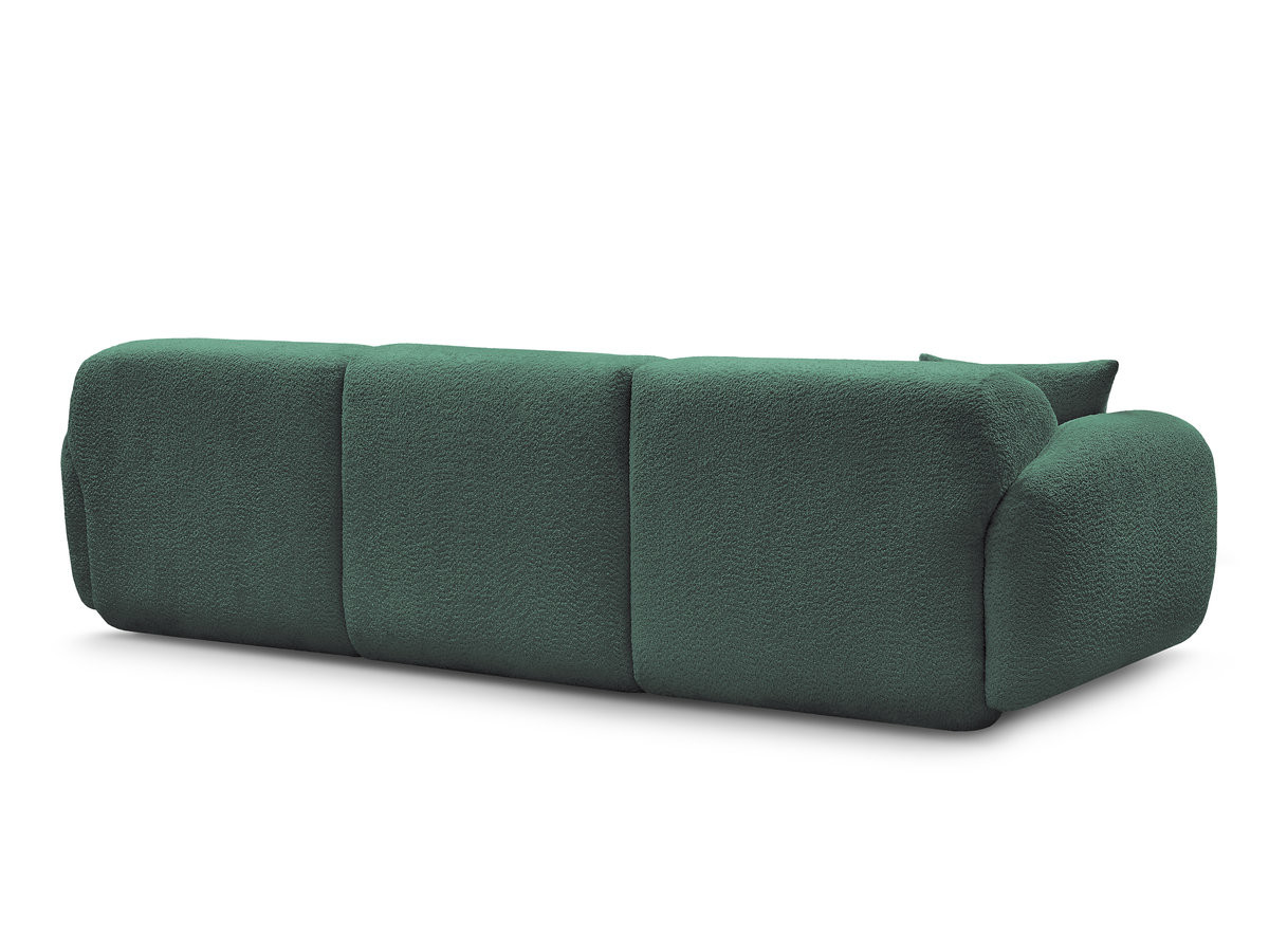 Canapé d'angle fixe modulable ANDA tissu chenille