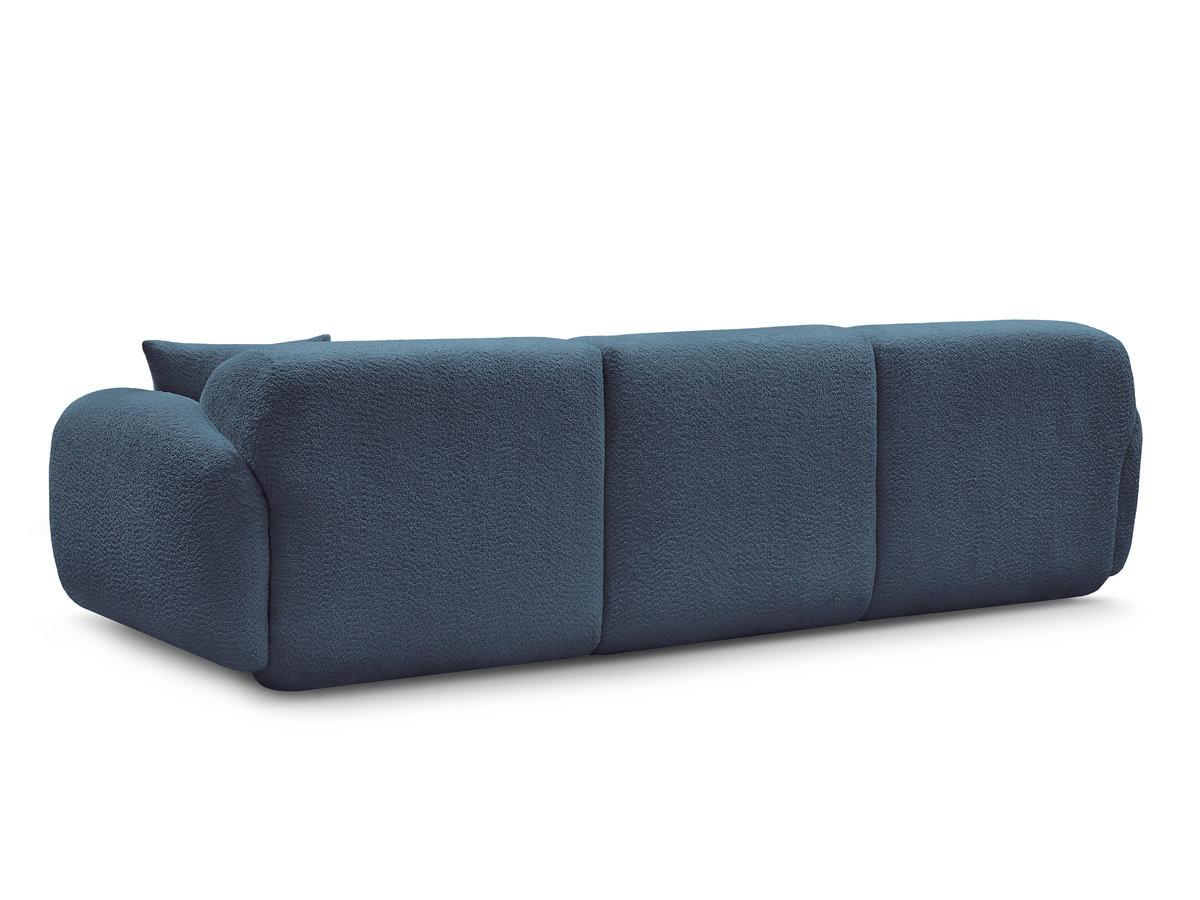 Canapé d'angle fixe modulable ANDA tissu chenille