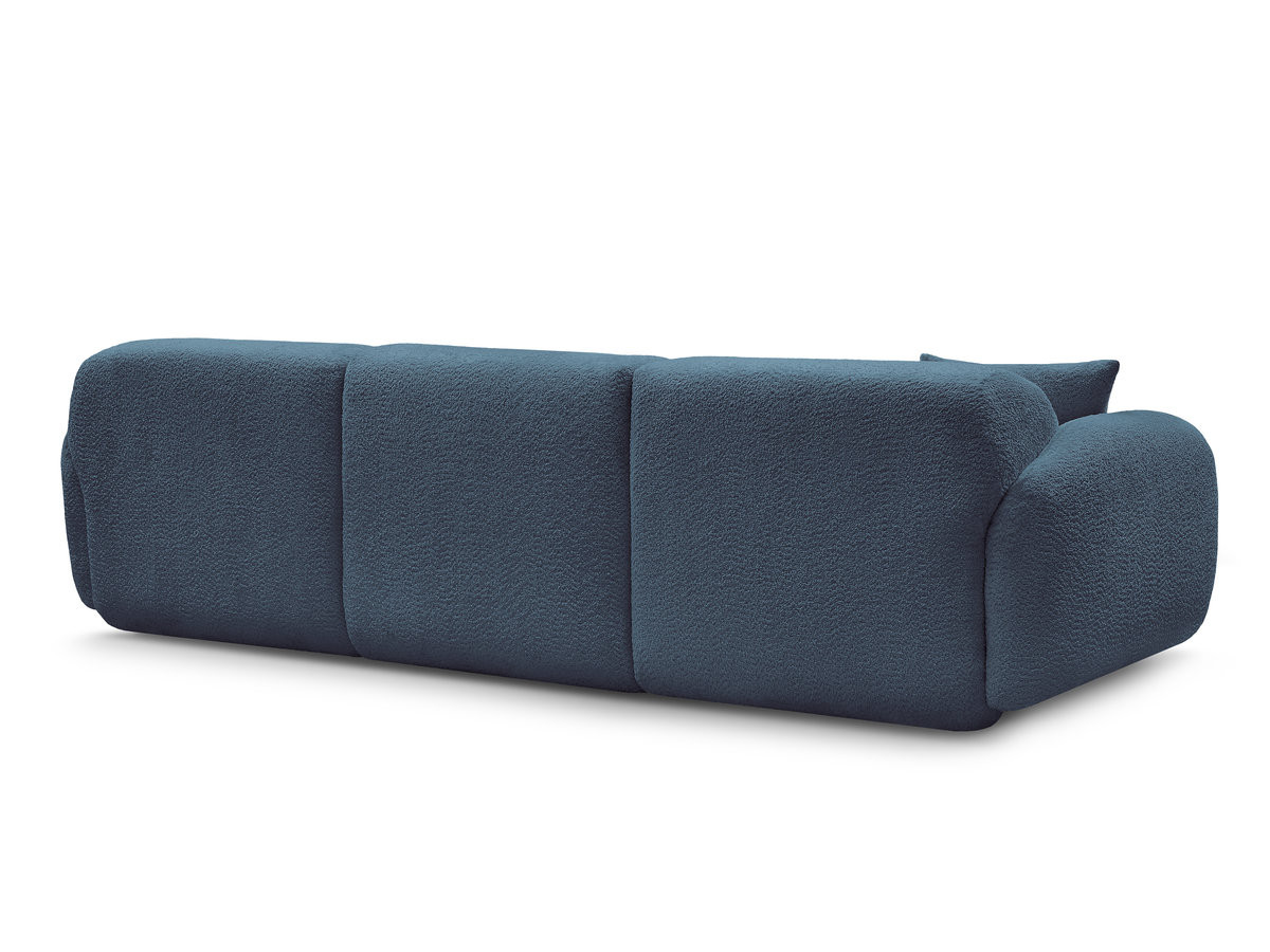 Canapé d'angle fixe modulable ANDA tissu chenille