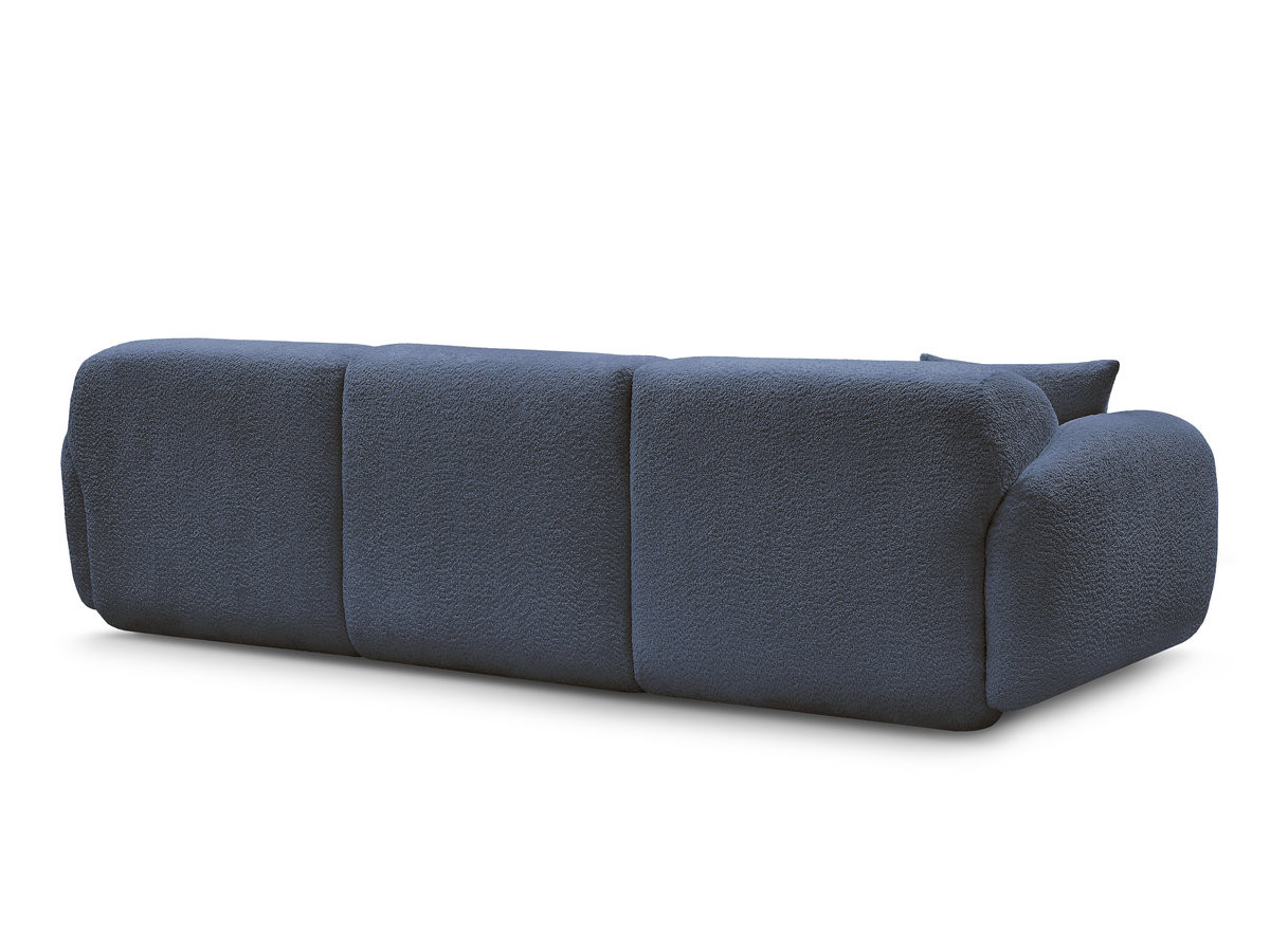 Canapé d'angle fixe modulable ANDA tissu chenille