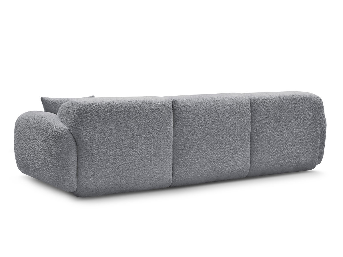 Canapé d'angle fixe modulable ANDA tissu chenille