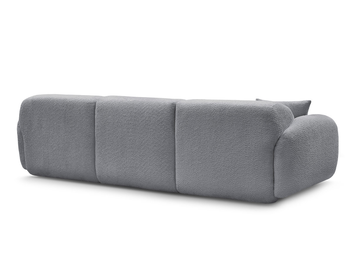 Canapé d'angle fixe modulable ANDA tissu chenille