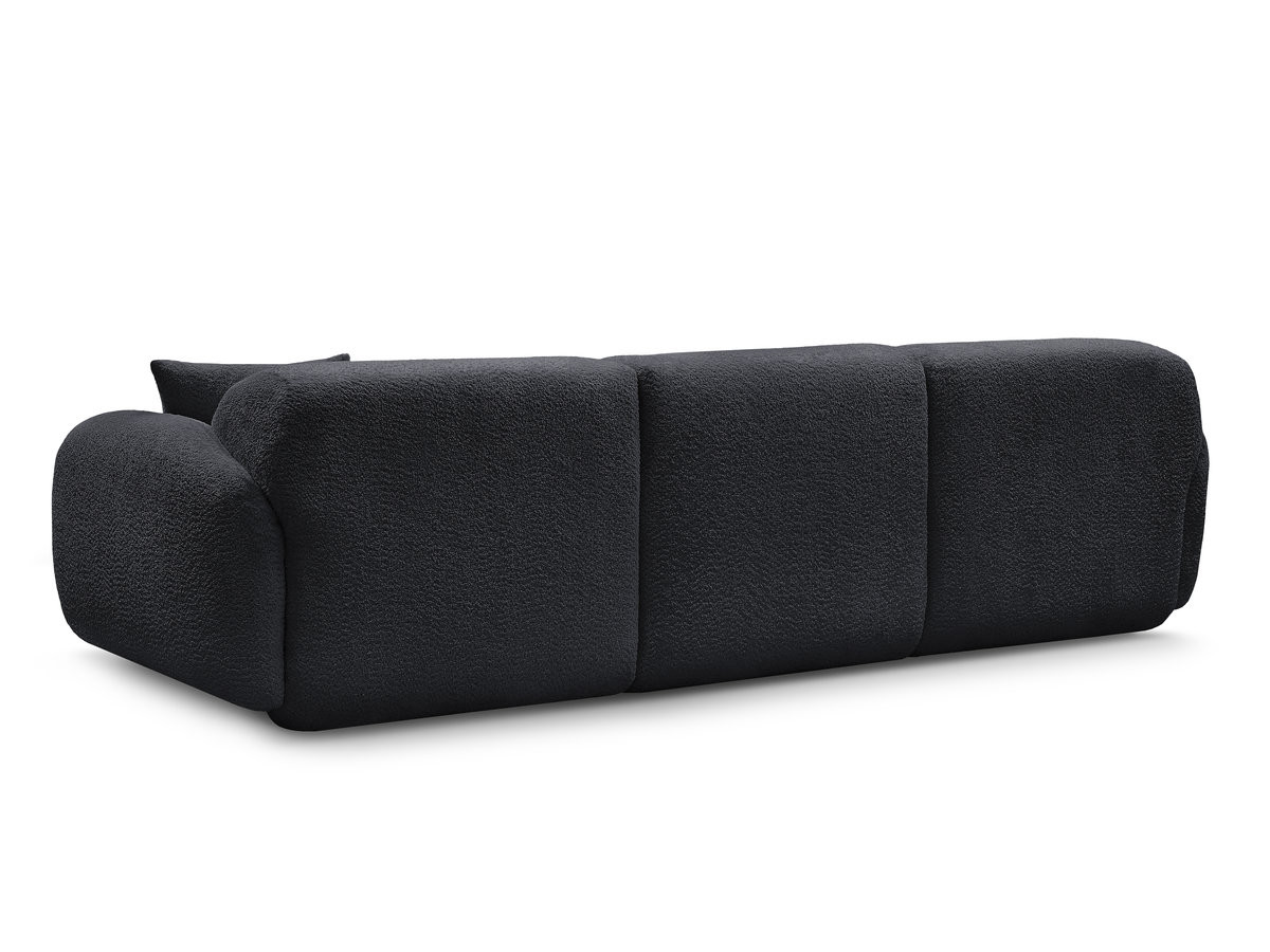 Canapé d'angle fixe modulable ANDA tissu chenille