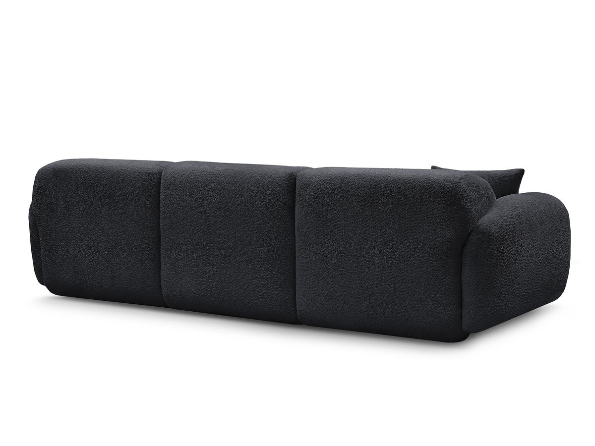 Canapé d'angle fixe modulable ANDA tissu chenille