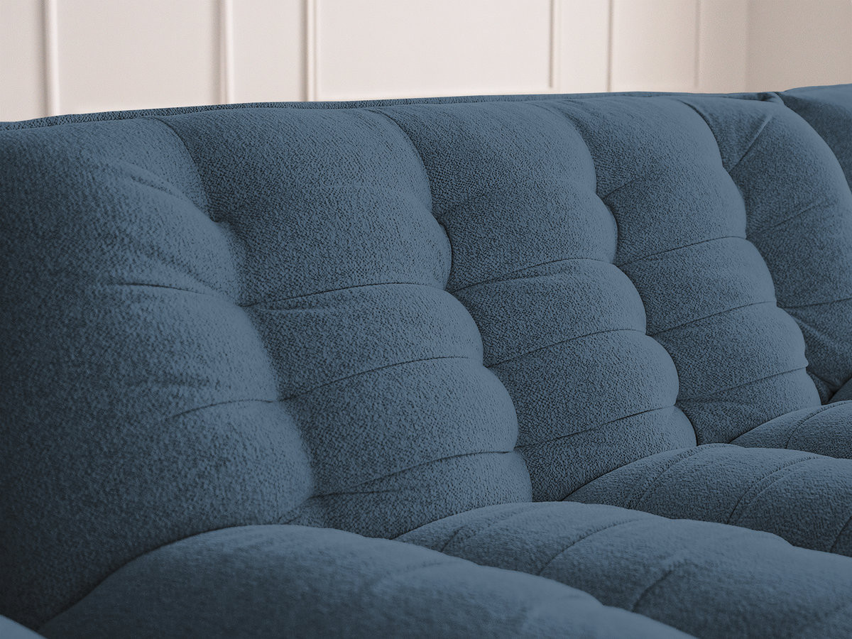 Modulaire vaste bank SERENA met twee 1-zits fauteuils en een 2-zits fauteuil in gemęleerde stof met voetenbank