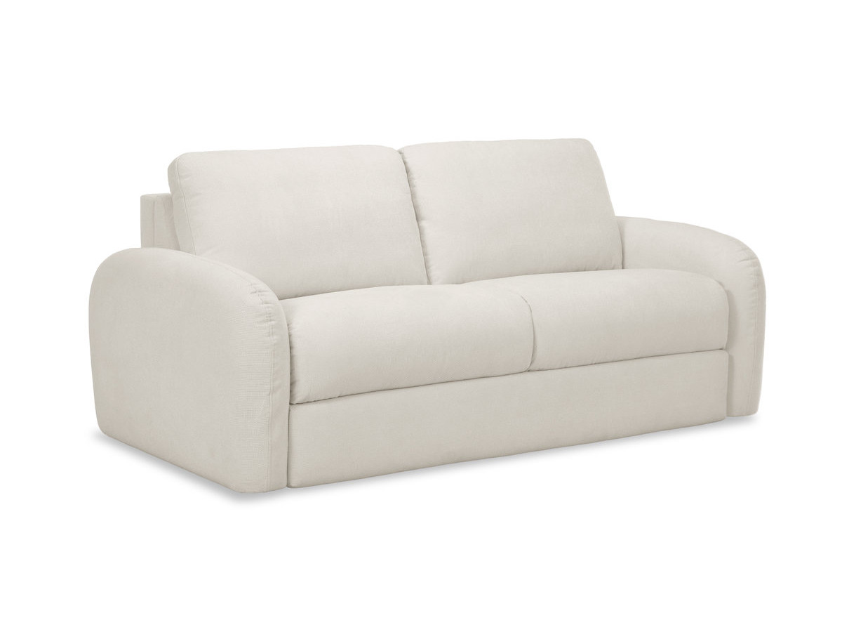 Canapé droit convertible MIKI ouverture express tissu lisse