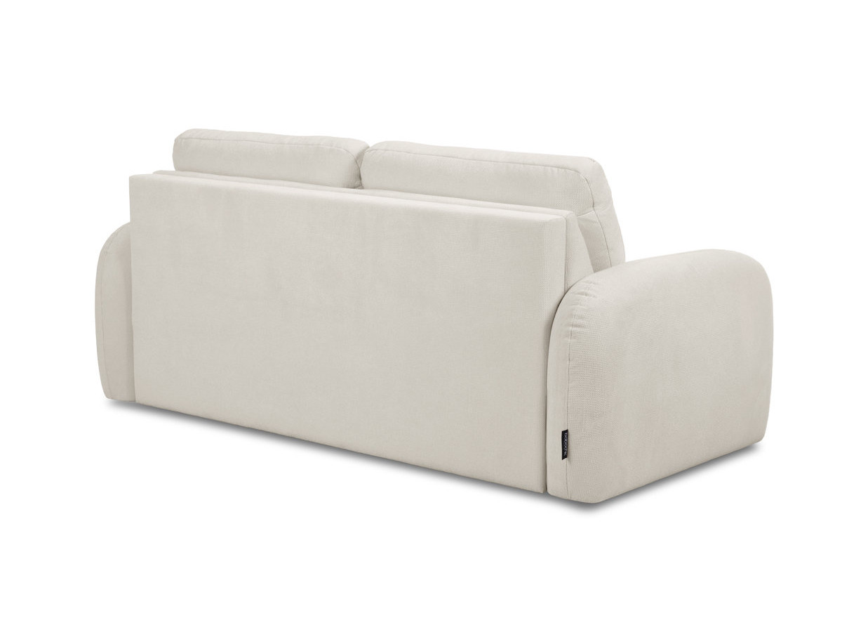 Canapé droit convertible KENAN ouverture express tissu lisse
