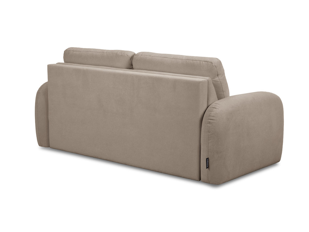 Canapé droit convertible KENAN ouverture express tissu lisse