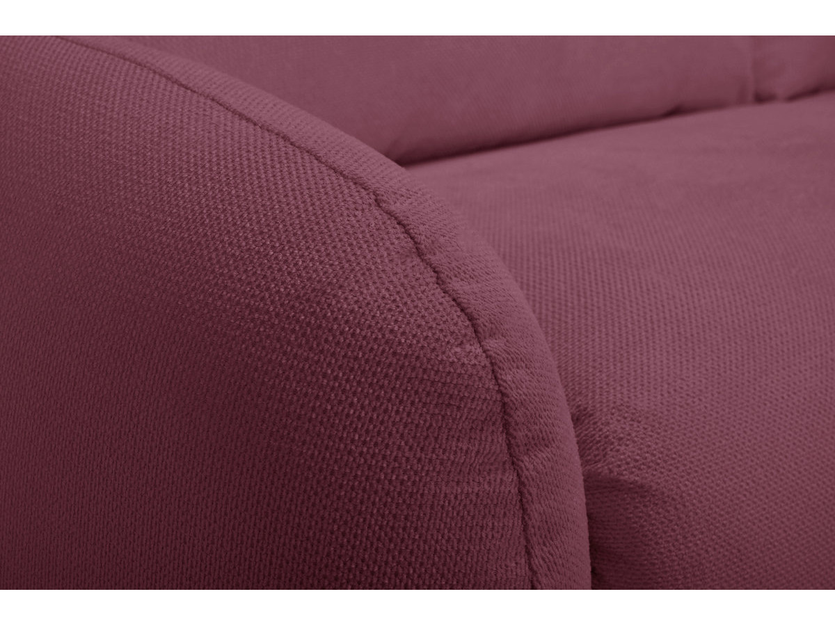 Canapé droit convertible KENAN ouverture express tissu lisse