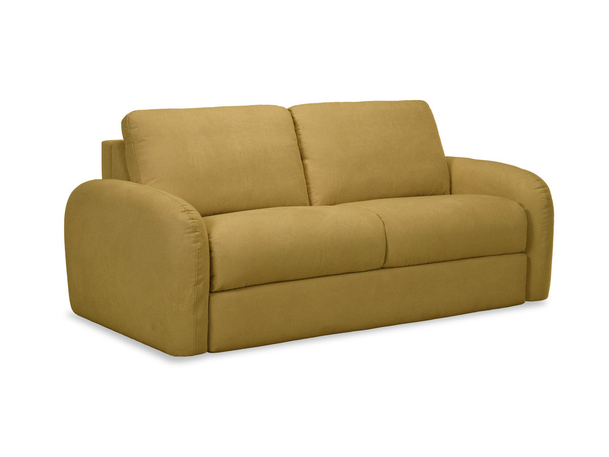 Canapé droit convertible KENAN ouverture express tissu lisse