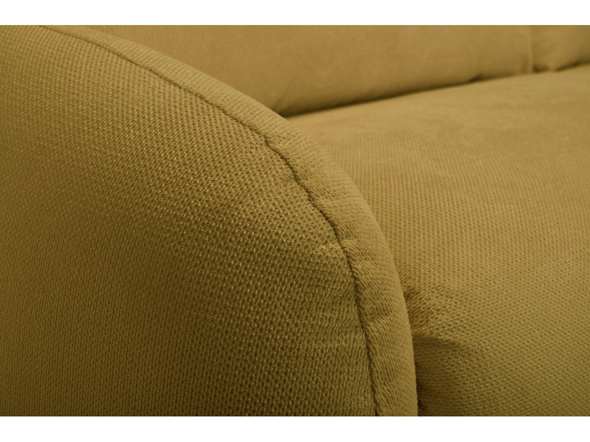 Canapé droit convertible KENAN ouverture express tissu lisse