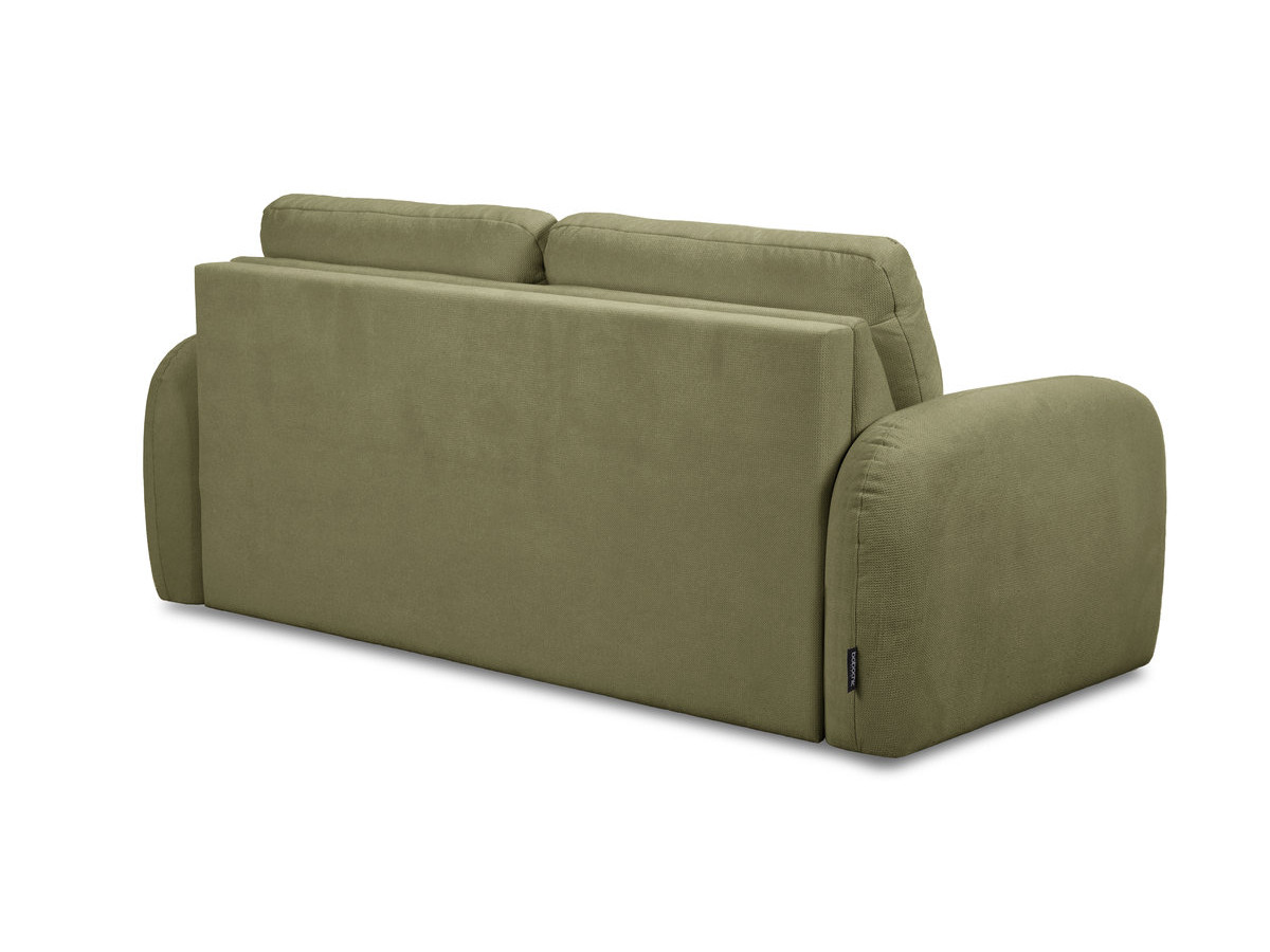 Canapé droit convertible KENAN ouverture express tissu lisse