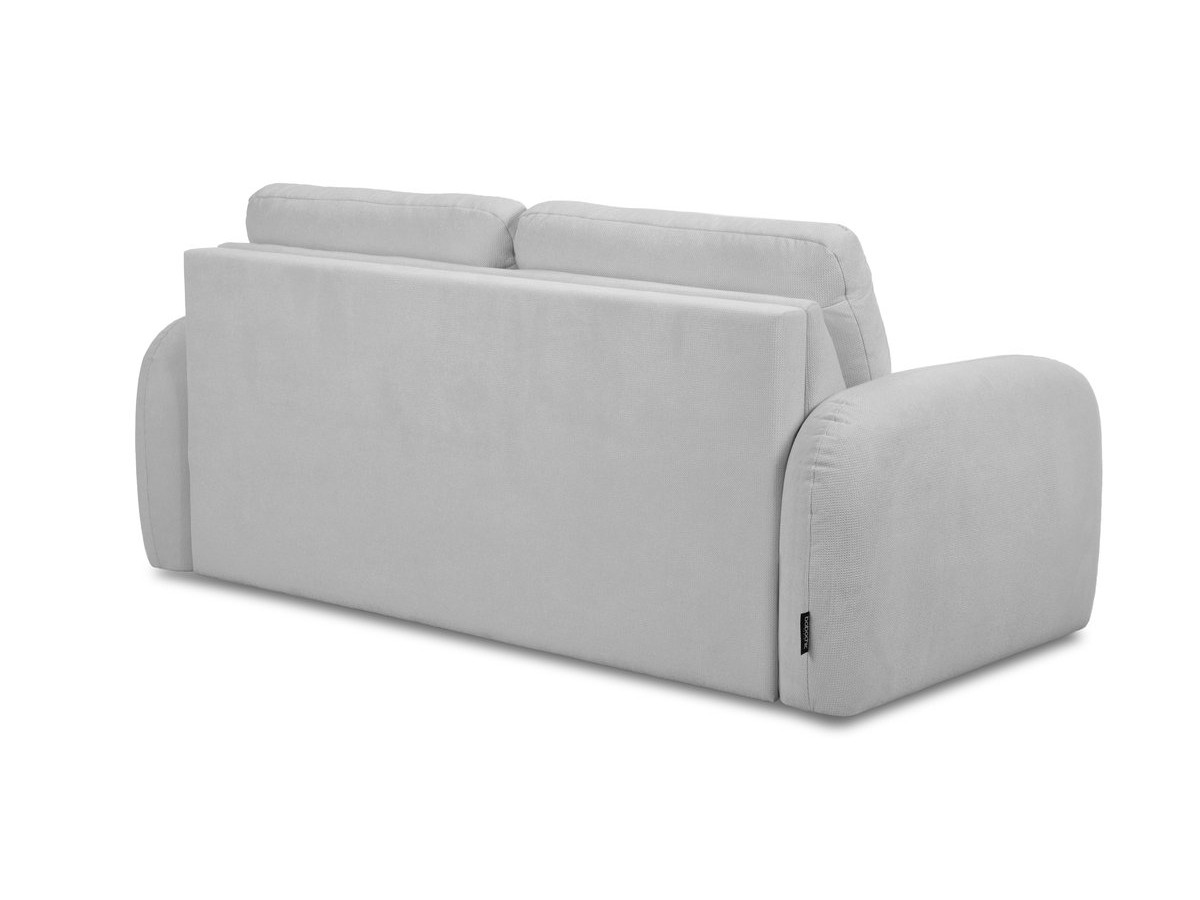 Canapé droit convertible KENAN ouverture express tissu lisse