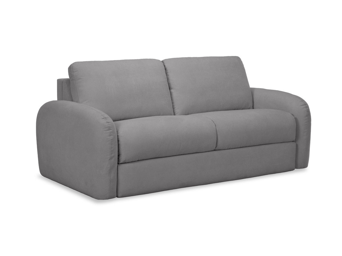 Canapé droit convertible KENAN ouverture express tissu lisse