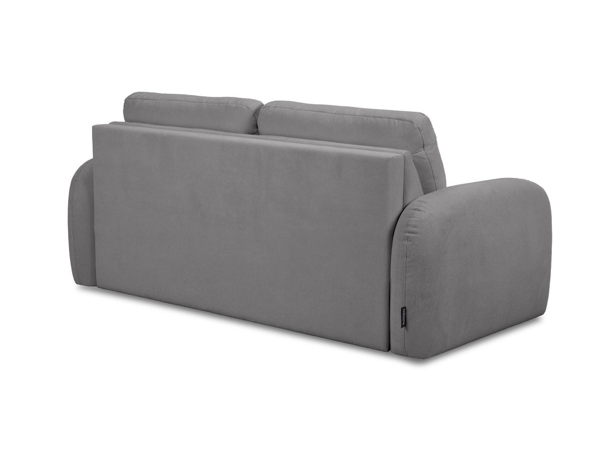 Canapé droit convertible KENAN ouverture express tissu lisse