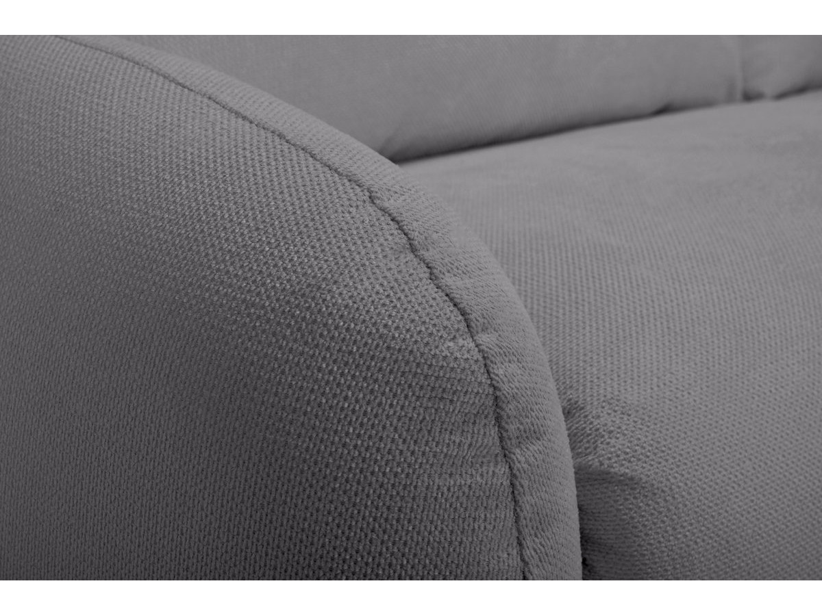 Canapé droit convertible KENAN ouverture express tissu lisse